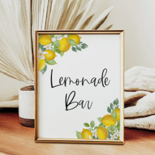 Póster Rótulo de bar Citrus Lemon Fiesta Lemonade