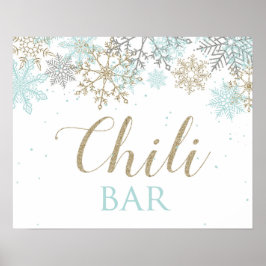 Póster Rótulo de bar con copas de nieve Onederland