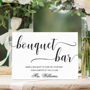 Póster Rótulo de bar de Bouquet moderno Leyton