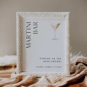 Póster Rótulo de bar HARLOW Boda Martini