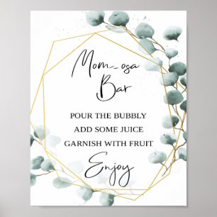 Póster Rótulo de bar Mamá-osa Temática Eucalyptus