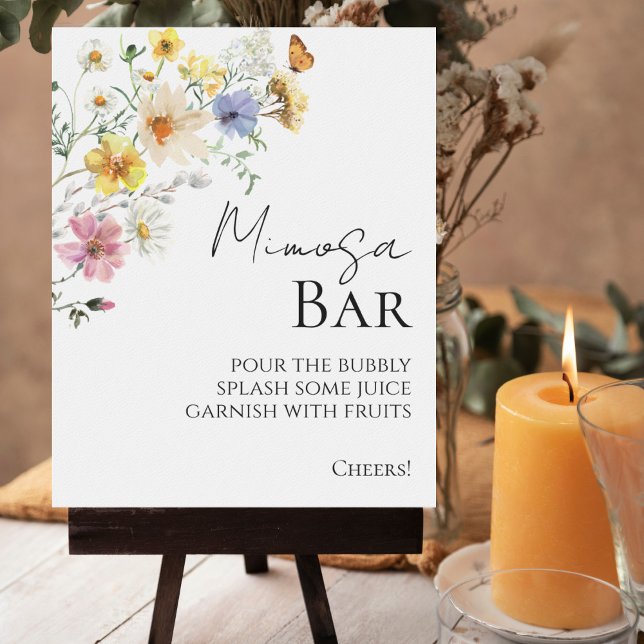 Póster Rótulo de bar Mimosa Boho Bridal Shower (Subido por el creador)