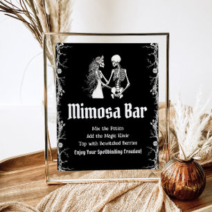 Póster Rótulo de Bar Mimosa de Black Gothic Halloween Ske