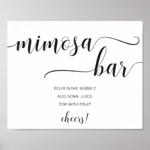 Póster Rótulo de bar Mimosa Mimosa moderno Leyton