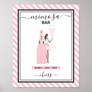 Póster Rótulo de bar Mimosa único