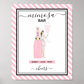 Póster Rótulo de bar Mimosa único