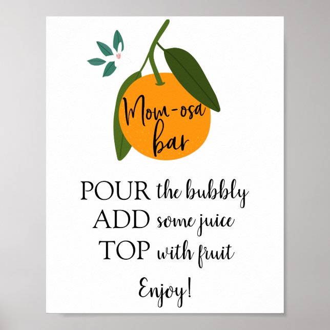 Póster Rótulo de bar Mom-osa (Frente)