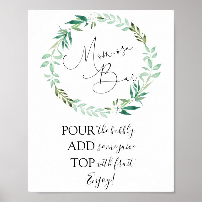 Póster Rótulo de bar Mom-osa (Frente)