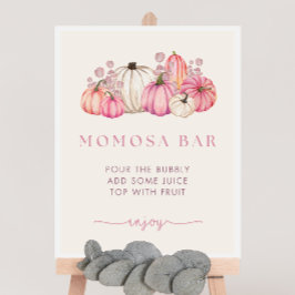 Póster Rótulo de bar Momosa de la calabaza Baby Shower