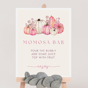 Póster Rótulo de bar Momosa de la calabaza Baby Shower