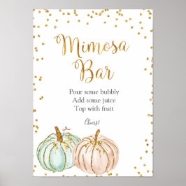 Póster Rótulo de bar Pastel Pumpkin Mimosa