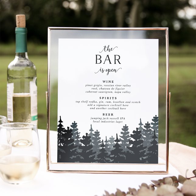 Póster Rótulo de bar Winter Forest Boda (Subido por el creador)