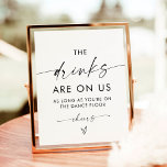 Póster Rótulo de barra abierta Boda minimalista | Funny B<br><div class="desc">Este hermoso Rótulo Open Bar cuenta con una elegante elegancia minimalista moderna que podrá mostrar en su boda o evento especial. Edite fácilmente la mayoría de las palabras para que coincidan con su estilo. El texto y los colores de fondo son totalmente editables —> haga clic en el botón "Editar...</div>