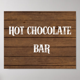 Póster Rótulo de barra de chocolate caliente
