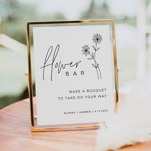 Póster Rótulo de barra de flores Boda HARLOW Poster 8x10 (Subido por el creador)