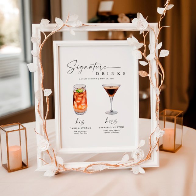 Póster Rótulo de barra de Rótulo de Boda con bebidas mini (Subido por el creador)