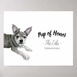 Póster Rótulo de bebida Boda de perro