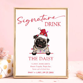 Póster Rótulo de bebida de Boda de Bulldog británico