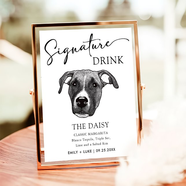 Póster Rótulo de bebida de Boda de perro Boxer (Subido por el creador)