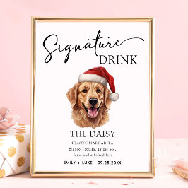 Póster Rótulo de bebida de Boda de Tentador de Oro