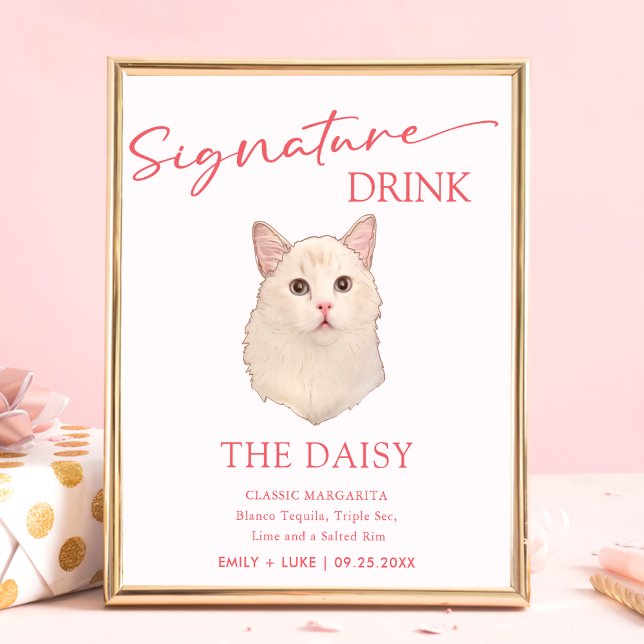 Póster Rótulo de bebida de Boda Ragdoll Cat (Subido por el creador)