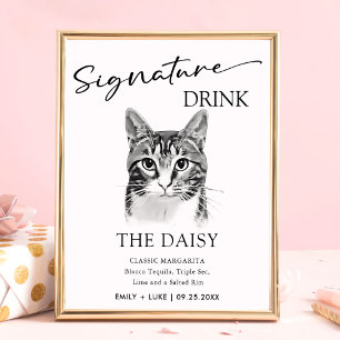 Póster Rótulo de bebida por Boda de gatos con pestañas