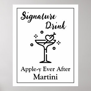 Póster Rótulo de bebida por Boda Martini