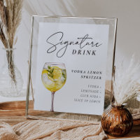 Rótulo de bebida Vodka Lemon Spritzer Signature