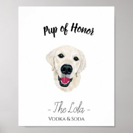 Póster Rótulo de bebidas de Boda de laboratorio