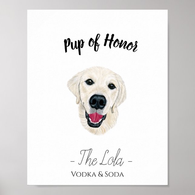 Póster Rótulo de bebidas de Boda de laboratorio (Frente)