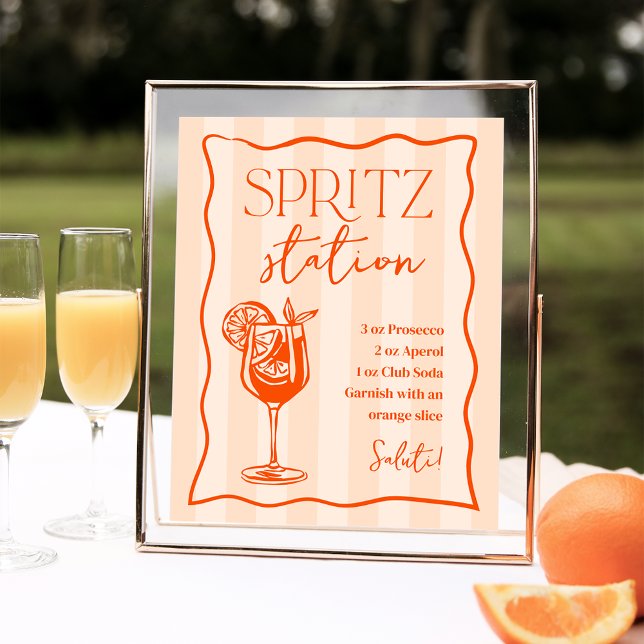 Póster Rótulo de bebidas de la estación de Spritz italian (Subido por el creador)