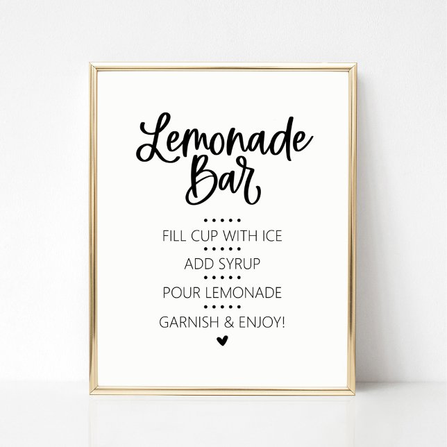 Póster Rótulo de bebidas del bar Lemonade (Subido por el creador)