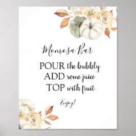 Póster Rótulo de bebidas rusticas de otoño Momosa Bar