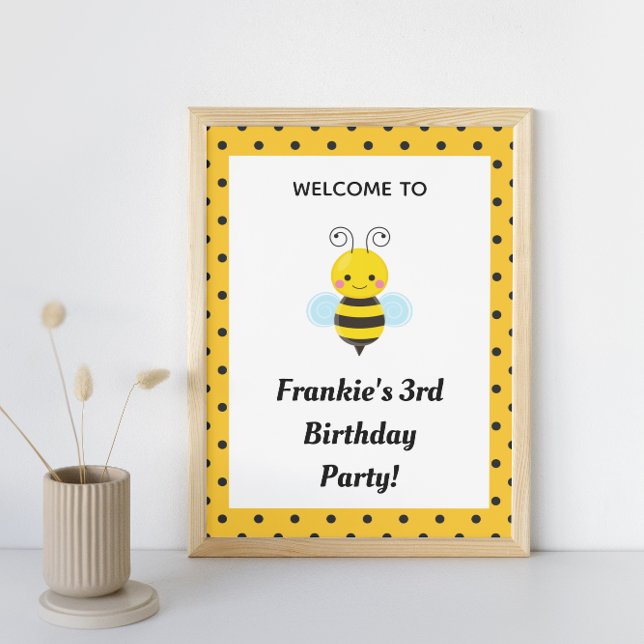 Póster Rótulo de Bee Birthday Party (Subido por el creador)
