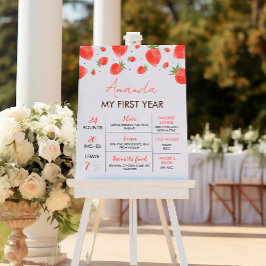 Póster Rótulo de Berry 1Cumpleaños