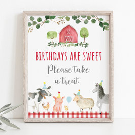 Póster Rótulo de Birthday Treth