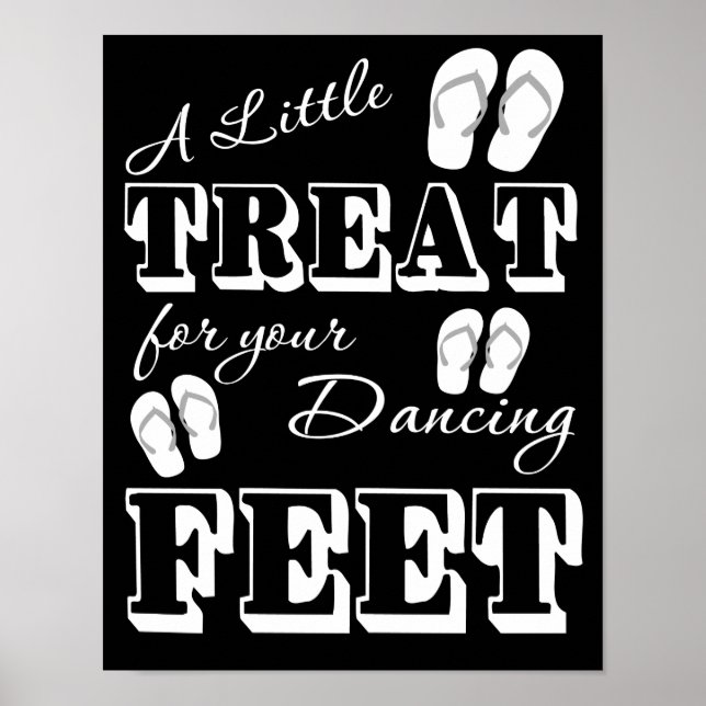 Póster Rótulo de Boda de bailes Flip Flop - 11" x 14" (Frente)