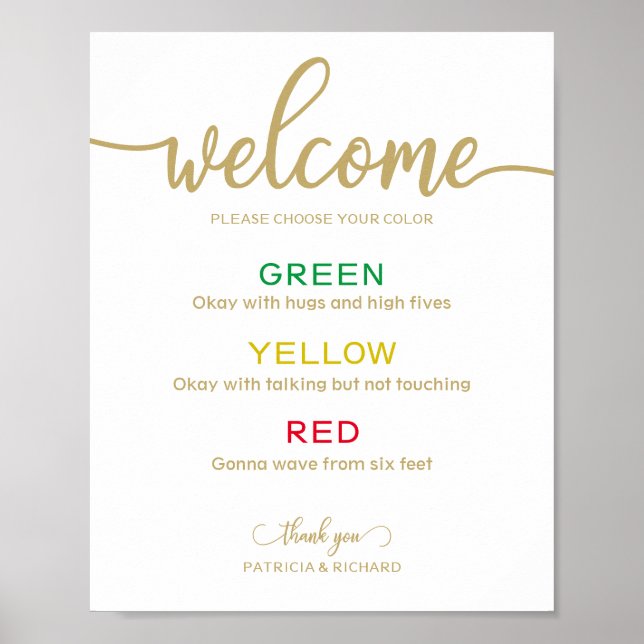 Póster Rótulo de Boda de banda de muñeca a distancia soci (Frente)