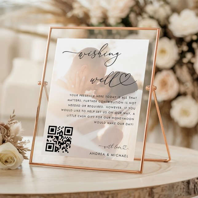 Póster Rótulo de Boda de código QR del fondo para la luna (Subido por el creador)