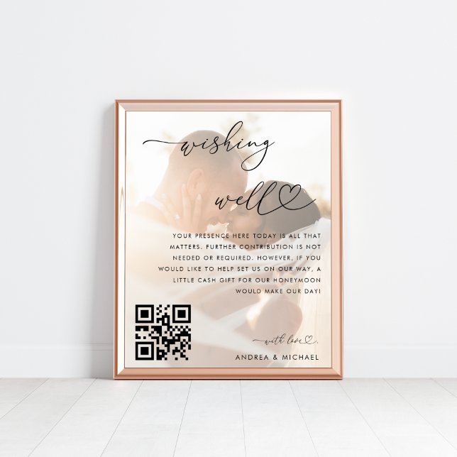 Póster Rótulo de Boda de código QR del fondo para la luna (Subido por el creador)