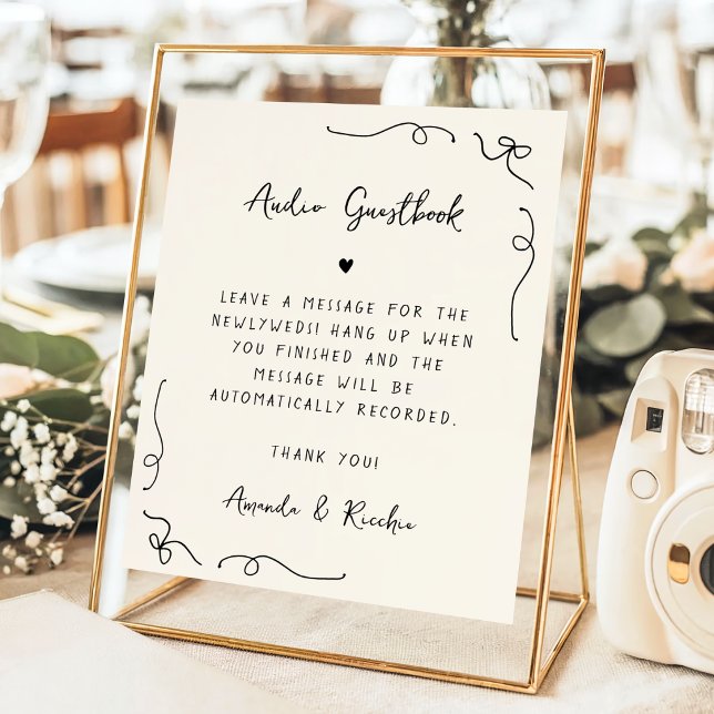 Póster Rótulo de Boda de guía de audio dramático dibujado (Subido por el creador)