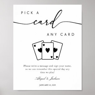 Póster Rótulo de Boda de libros de invitados alternativos