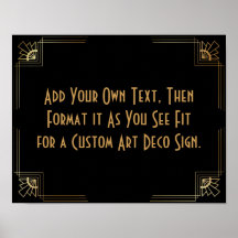 Rótulo de Boda de Personalizado DIY de Art Deco de