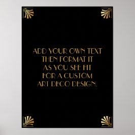 Póster Rótulo de Boda de Personalizado DIY de Art Deco de