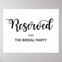 Rótulo de Boda de tabla reservada | Caligrafía mod