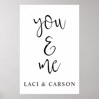 Póster Rótulo de boda personalizado - Elegante bienvenida