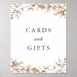 Póster Rótulo de Boho Wildflower Wedding y regalos