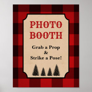 Póster Rótulo de Booth fotográfico de Lumberjack