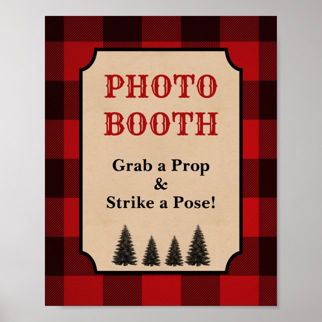 Póster Rótulo de Booth fotográfico de Lumberjack (Frente)
