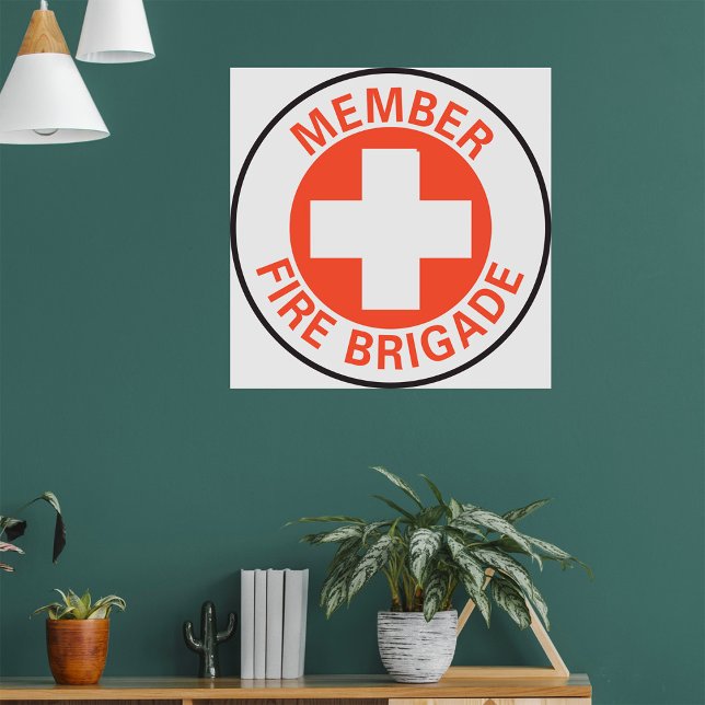 Póster Rótulo de brigada de bomberos de miembros (Subido por el creador)